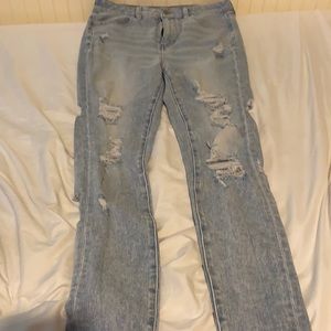 American eagle distressed Super high rise dream jean jegging  size 10